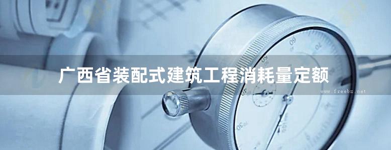 广西省装配式建筑工程消耗量定额