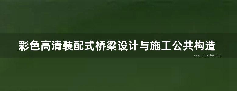 彩色高清装配式桥梁设计与施工公共构造图集