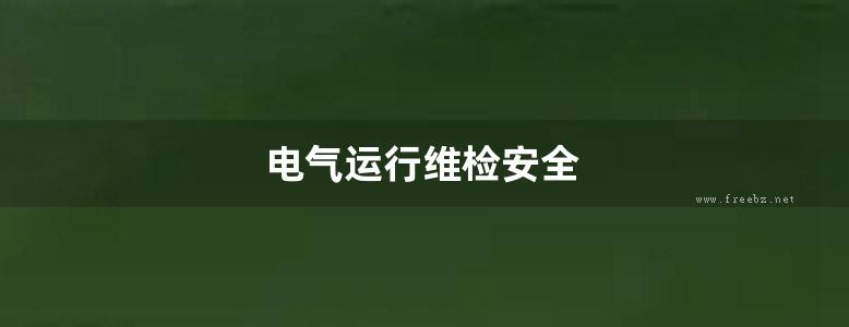 电气运行维检安全