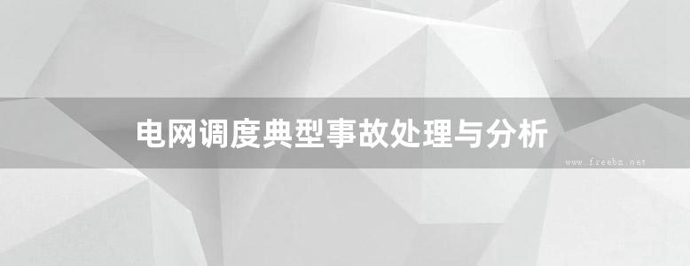 电网调度典型事故处理与分析