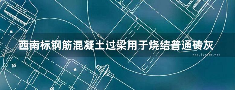 西南标钢筋混凝土过梁用于烧结普通砖灰沙砖粉煤砖砌体地方规范图集