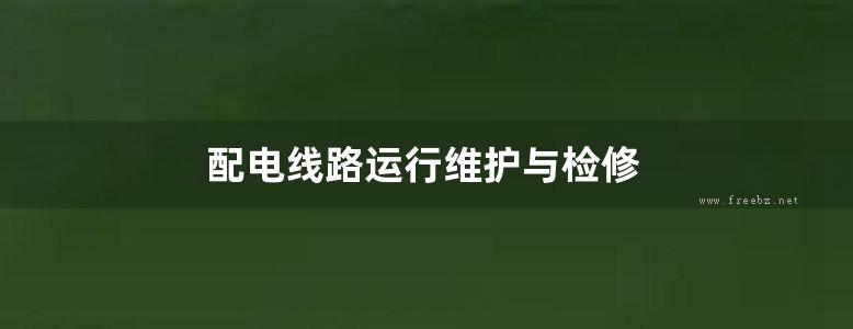 配电线路运行维护与检修