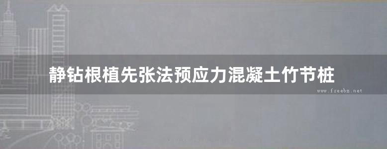 静钻根植先张法预应力混凝土竹节桩