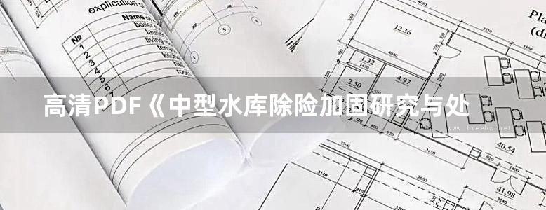 高清PDF《中型水库除险加固研究与处理措施》（水利工程设计与研究丛书）